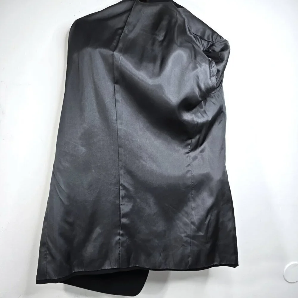 Vintage Givenchy Monsieur USA Virgin Wool Stone Black Blazer Suit Sport Coat